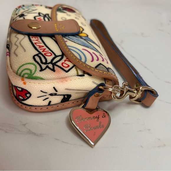 Dooney & Bourke Vintage Disney Flap Wristlet, Collectors Item, RARE, Like New!
